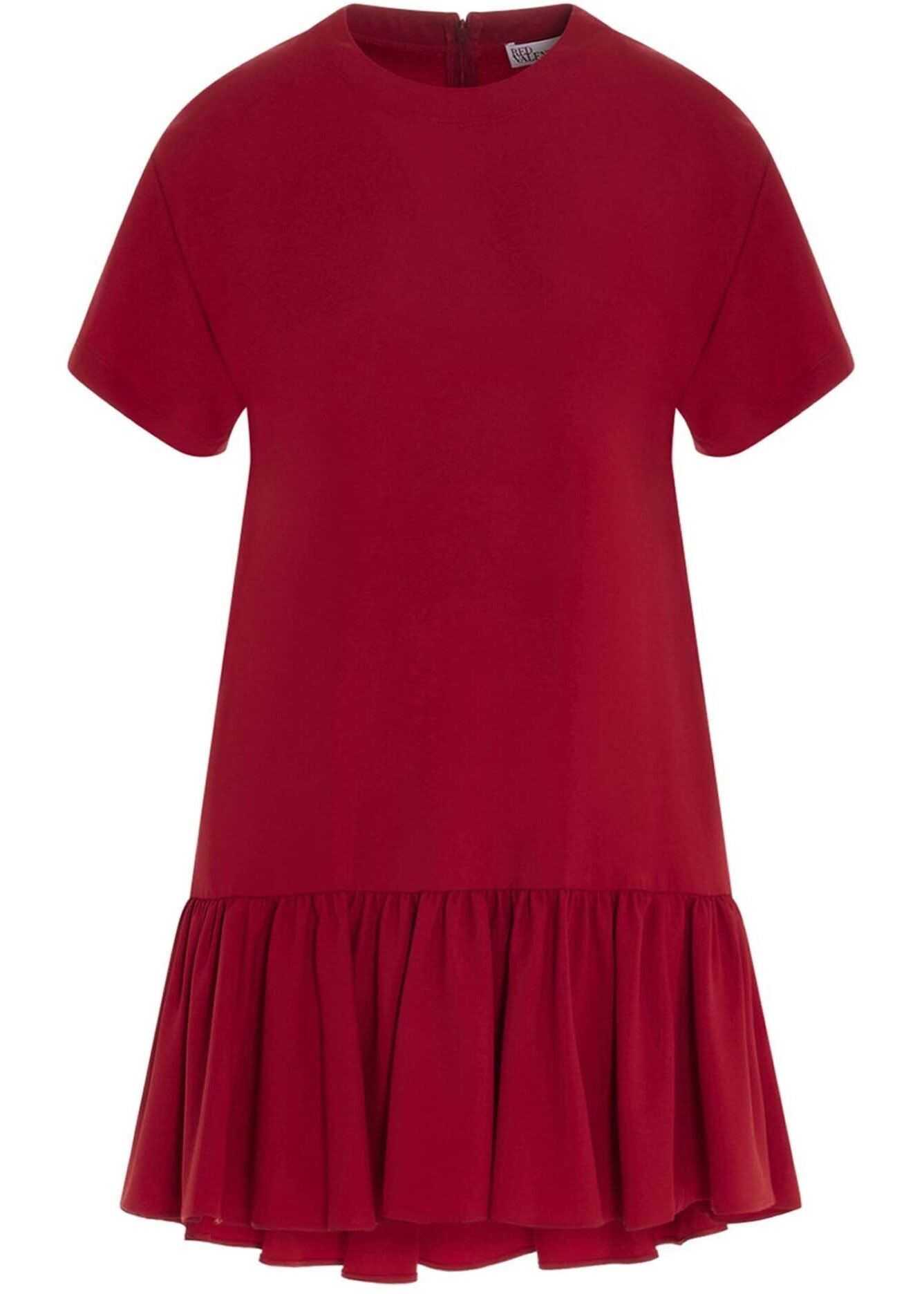 RED VALENTINO Flounced Dress In Red* Red