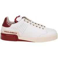 Sneakers Dolce & Gabbana Patent Sole Sneakers In White And Red