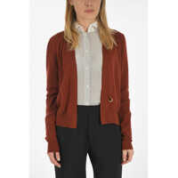 Cardigane Cashmere Blend Cardigan With Jewel Button Femei