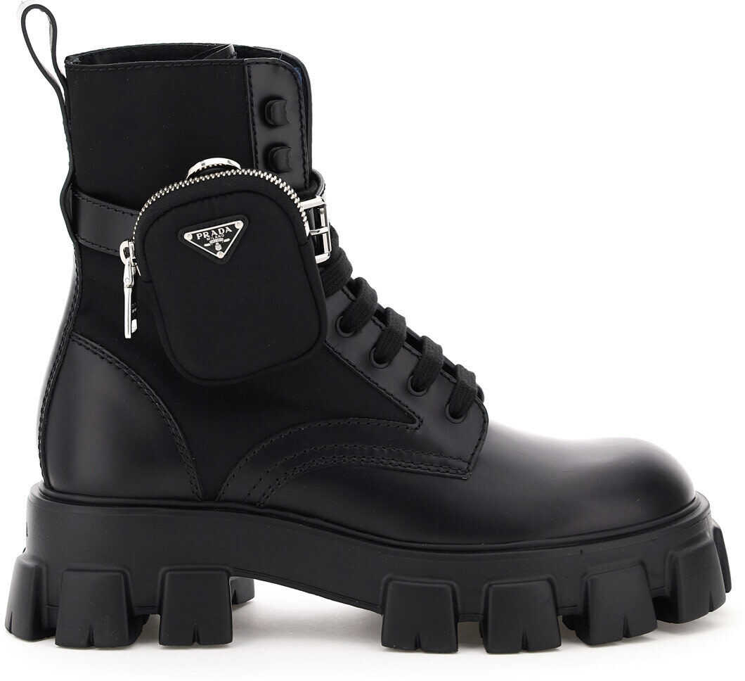 Prada Monolith Boots With Pouch NERO