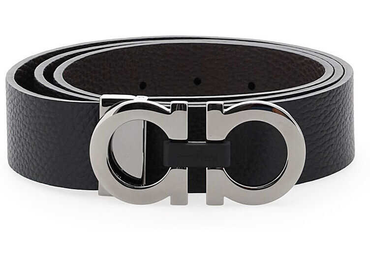 Salvatore Ferragamo Double Gancio Belt BLACK