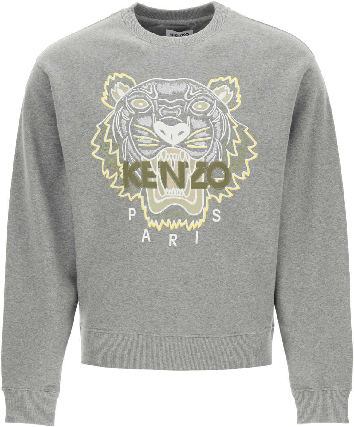 Crewneck Sweatshirt With Tiger Embroidery