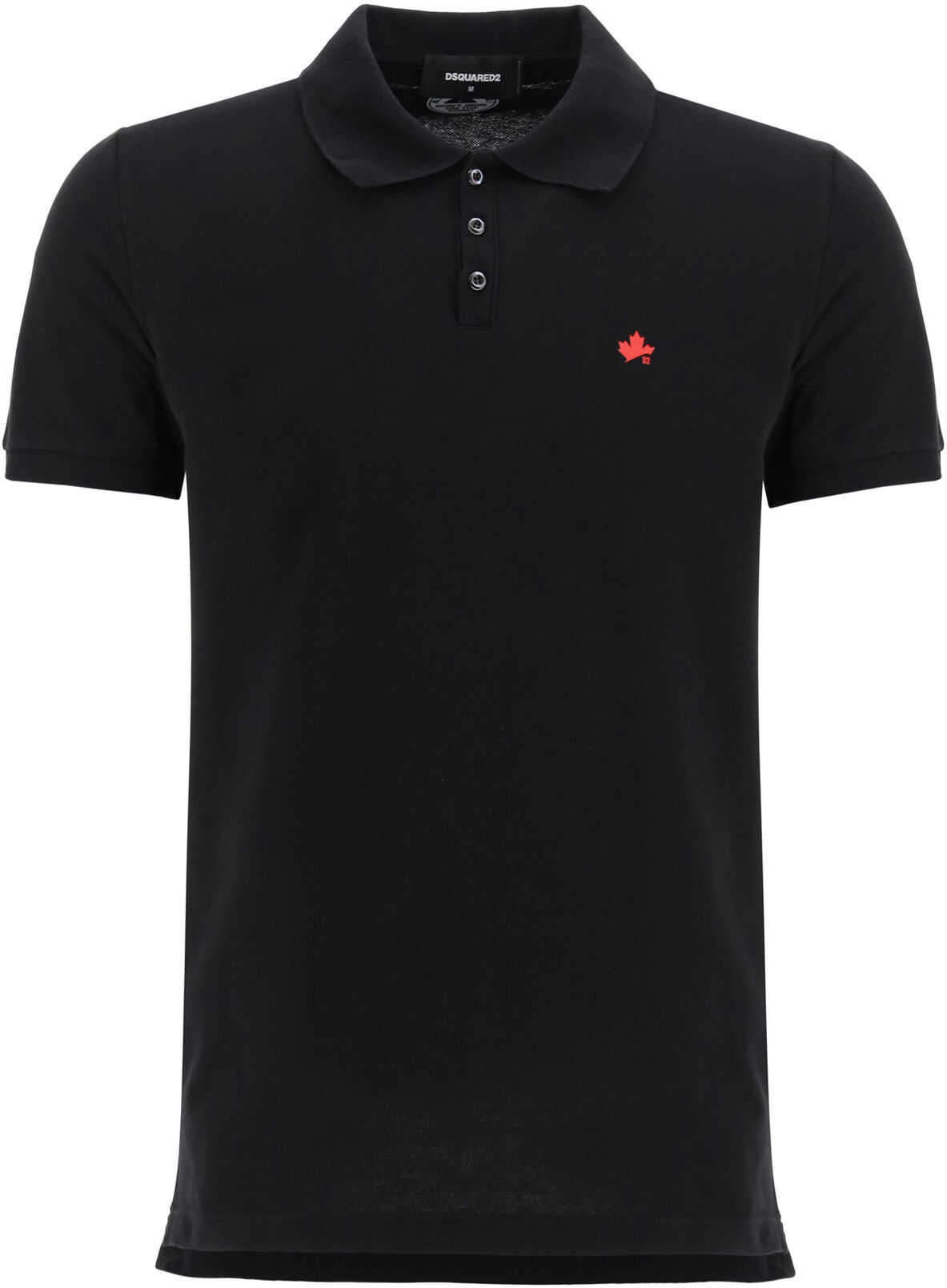 DSQUARED2 Polo Shirt With D2 Micro Print BLACK RED