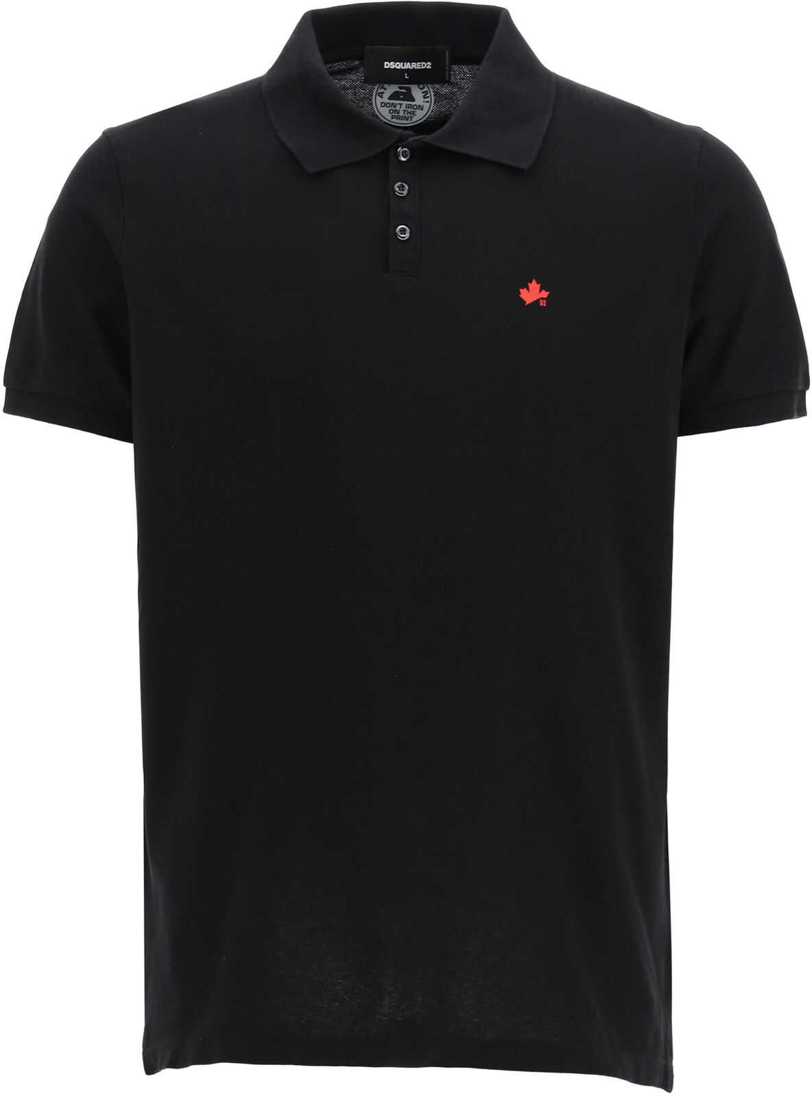 DSQUARED2 Polo Shirt With D2 Micro Print S74GL0049 S22743 BLACK RED