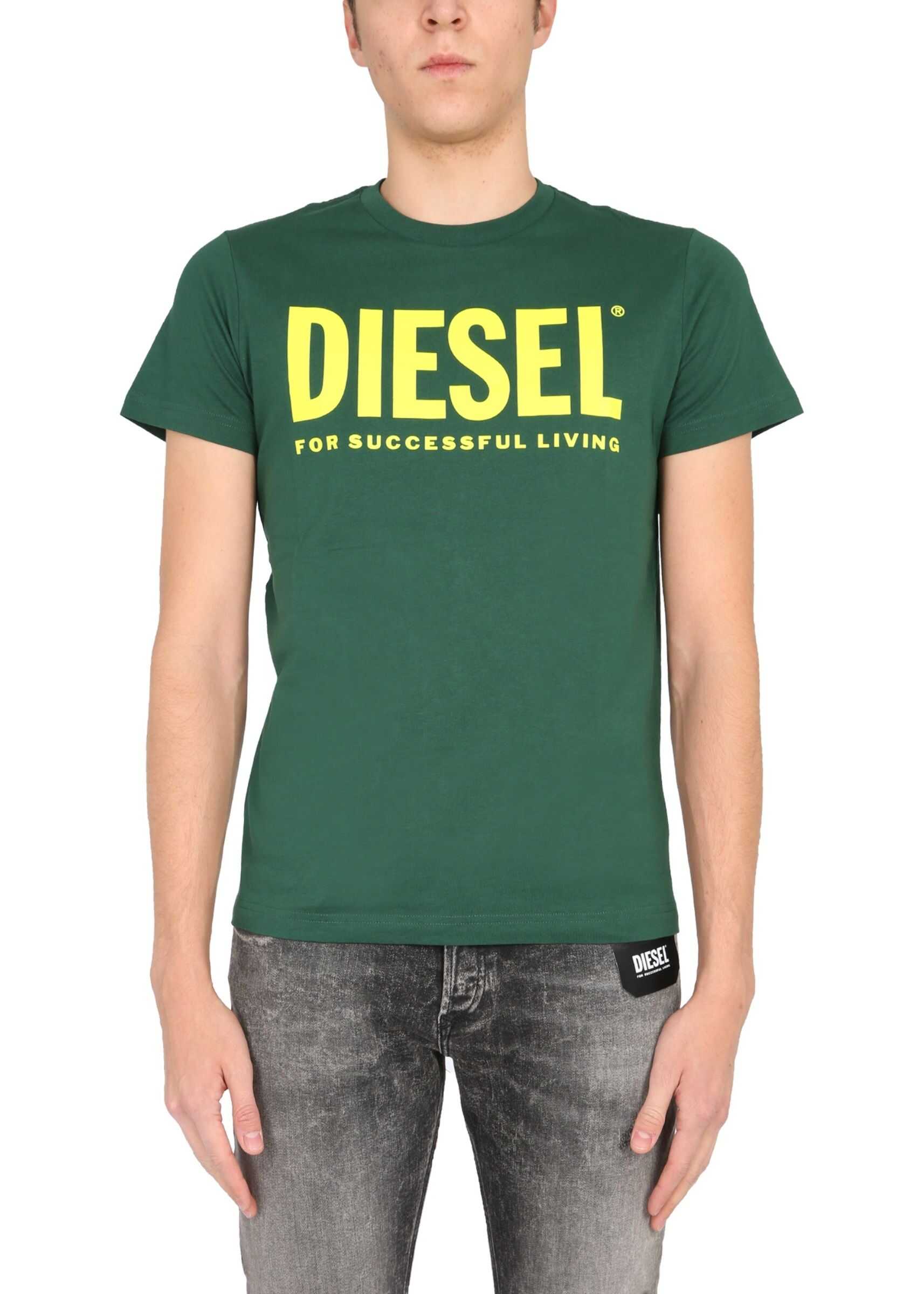 Diesel T-Diego-Logo T-Shirt GREEN