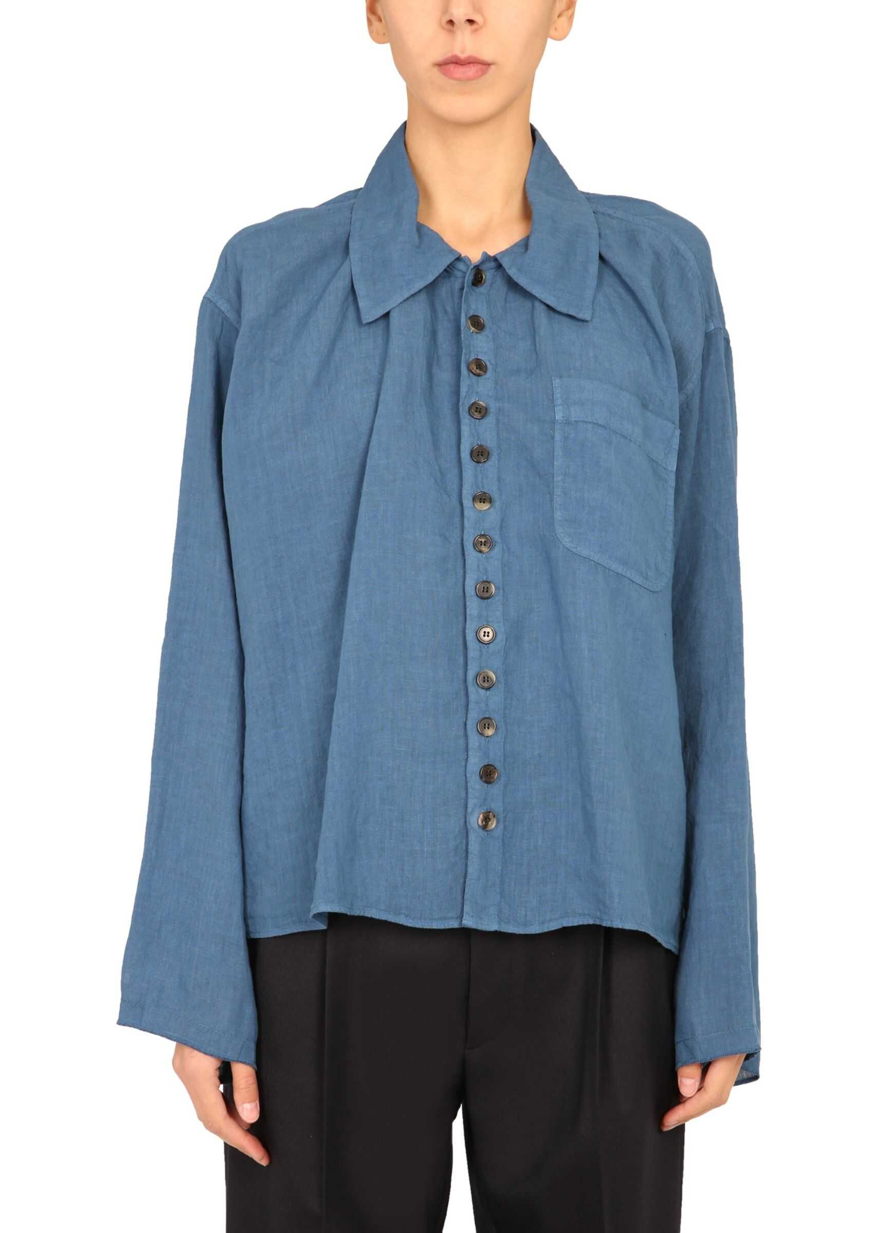 Maison Margiela Linen Shirt BLUE