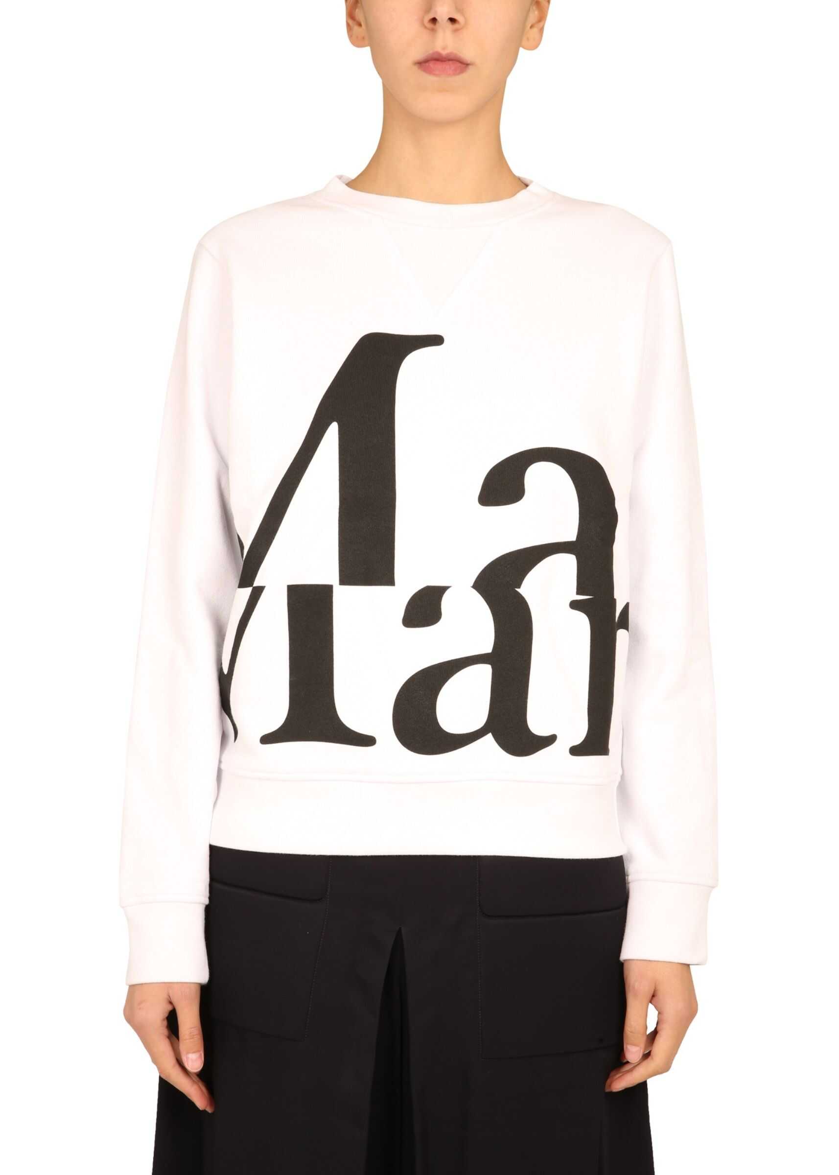 Maison Margiela Sweatshirt With Marg Print S51GU0101_S25403100 WHITE