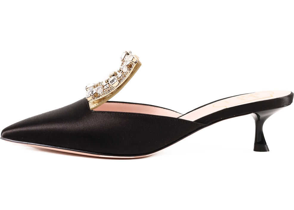 Roger Vivier Mules Broche Vivier Buckle Black