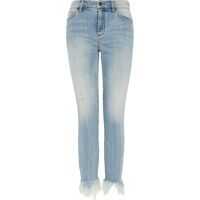 Blugi skinny Five-Pocket Jeans With Frayed Hem 3GYJ60Y2GMZ1500 Femei