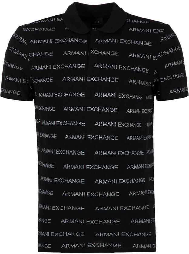 Armani Exchange Polo T-Shirt 3GZFAEZJU3Z1200 Black imagine
