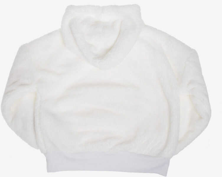 Hanorace Converse All Star Faux Fur Hooded Teddy Sweatshirt White Baieti (BM 8108587) 3