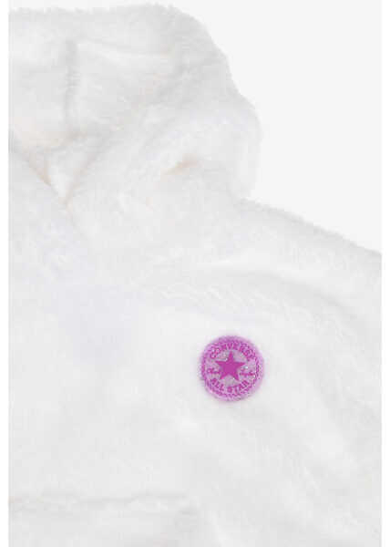 Hanorace Converse All Star Faux Fur Hooded Teddy Sweatshirt White Baieti (BM 8108590) 2