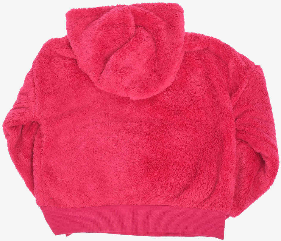 Hanorace Converse Faux Fur Hooded Teddy Sweatshirt Pink Baieti (BM 8108884) 3