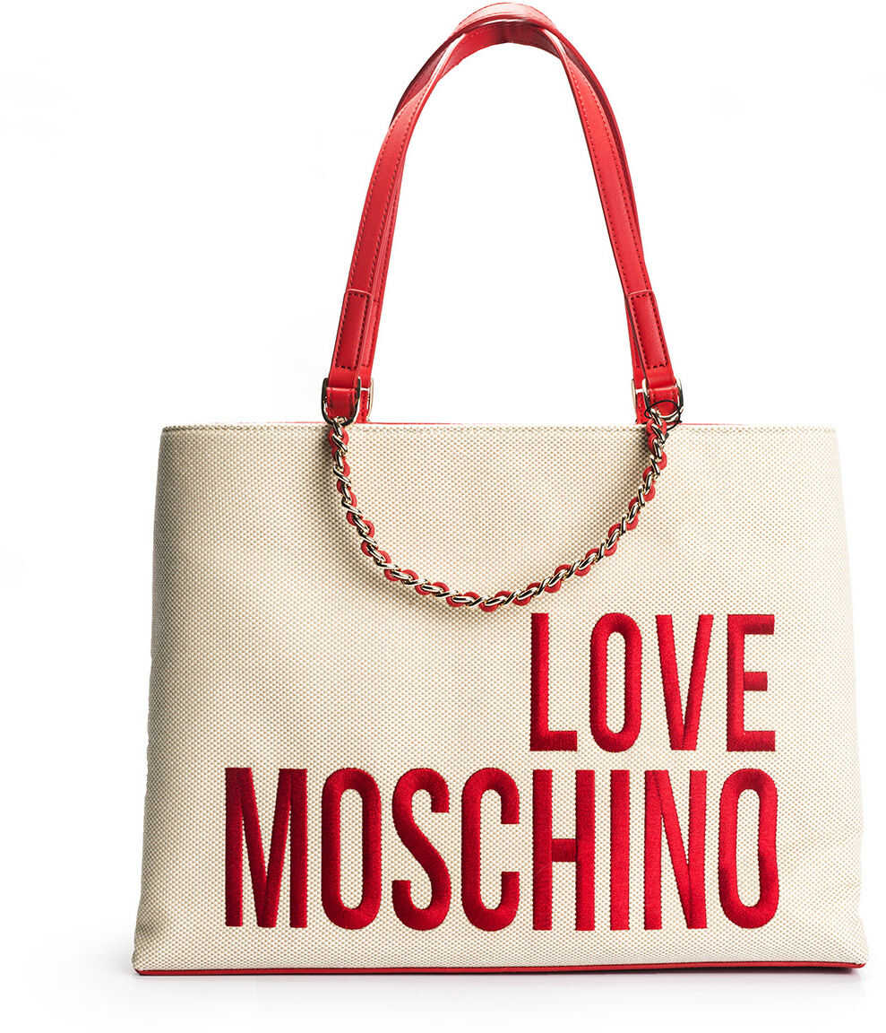 LOVE Moschino Canvas JC4112PP17LO Czerwony/Kremowy