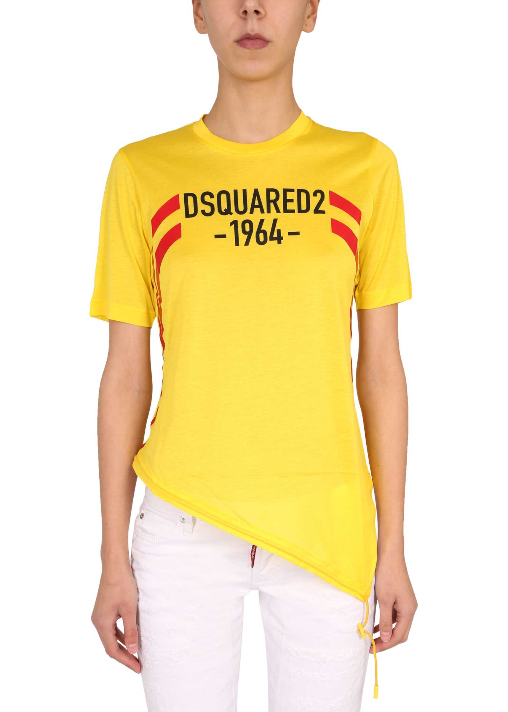 DSQUARED2 T-Shirt With Drawstring YELLOW