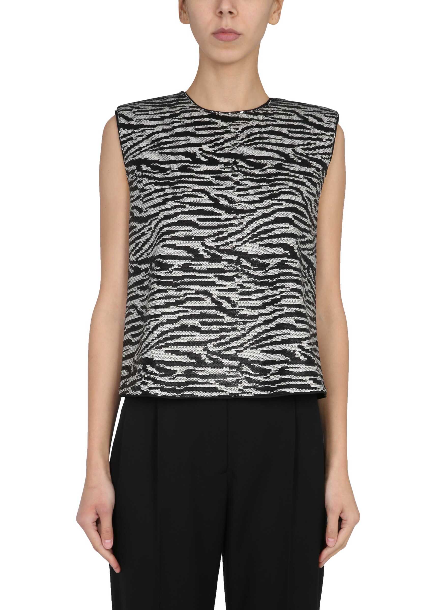 Self-Portrait Top With Shoulder BLACK