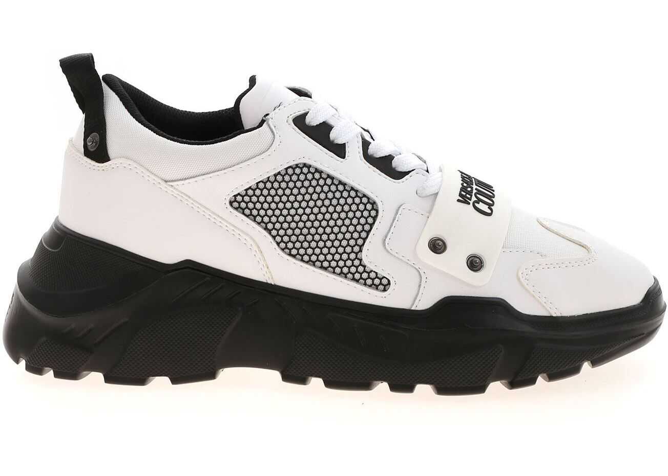 Versace Jeans Couture Sneakers With Rubberized Logo In White White