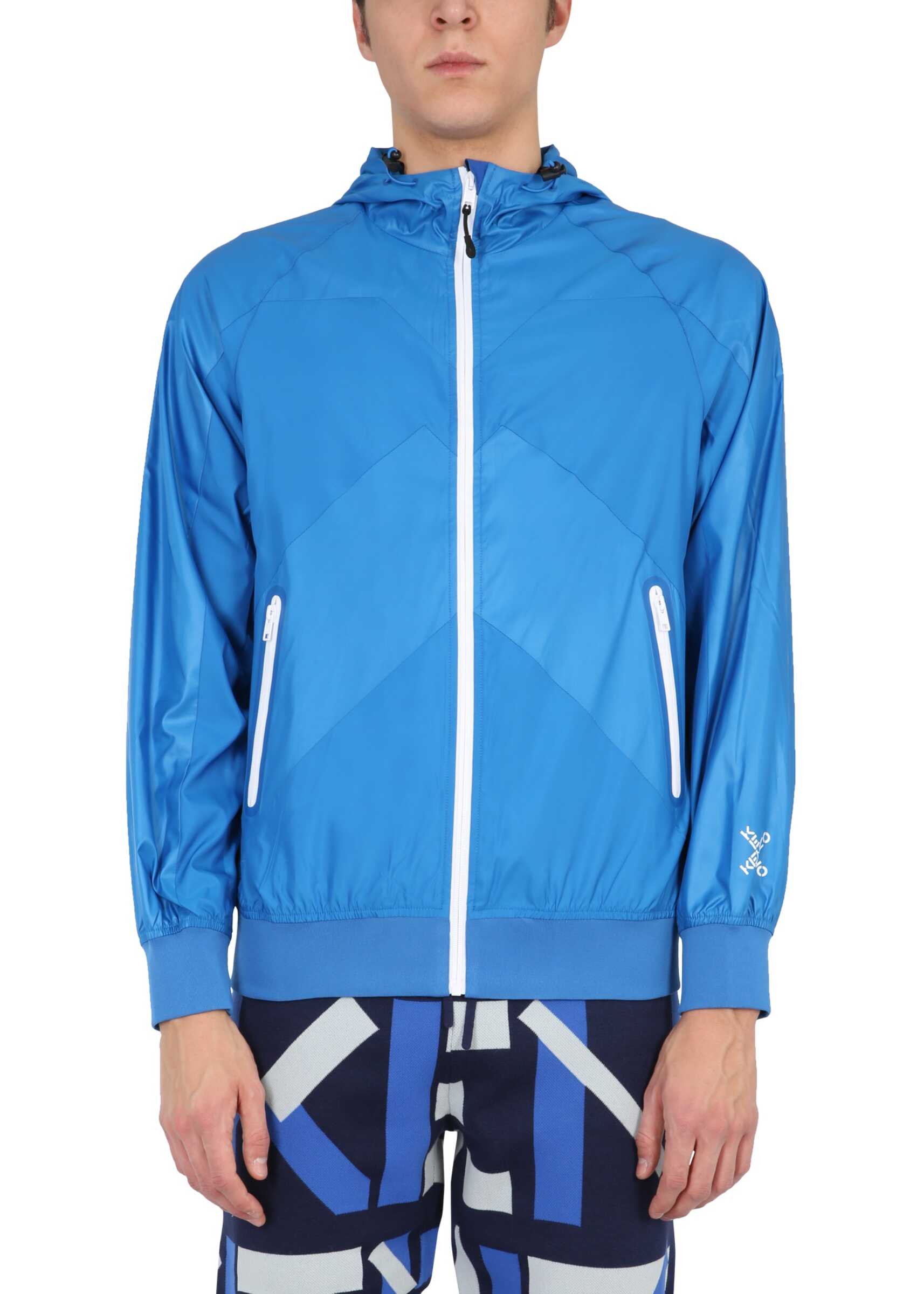 Windbreaker With Logo Print