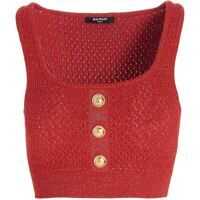 Rochii casual Lurex Cropped Top In Red Femei