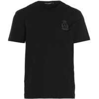 Tricouri Heraldic Patch T-Shirt In Black Barbati