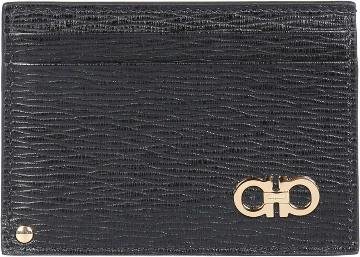 Salvatore Ferragamo Gancini Card Holder 685908_66A061NERO BLACK