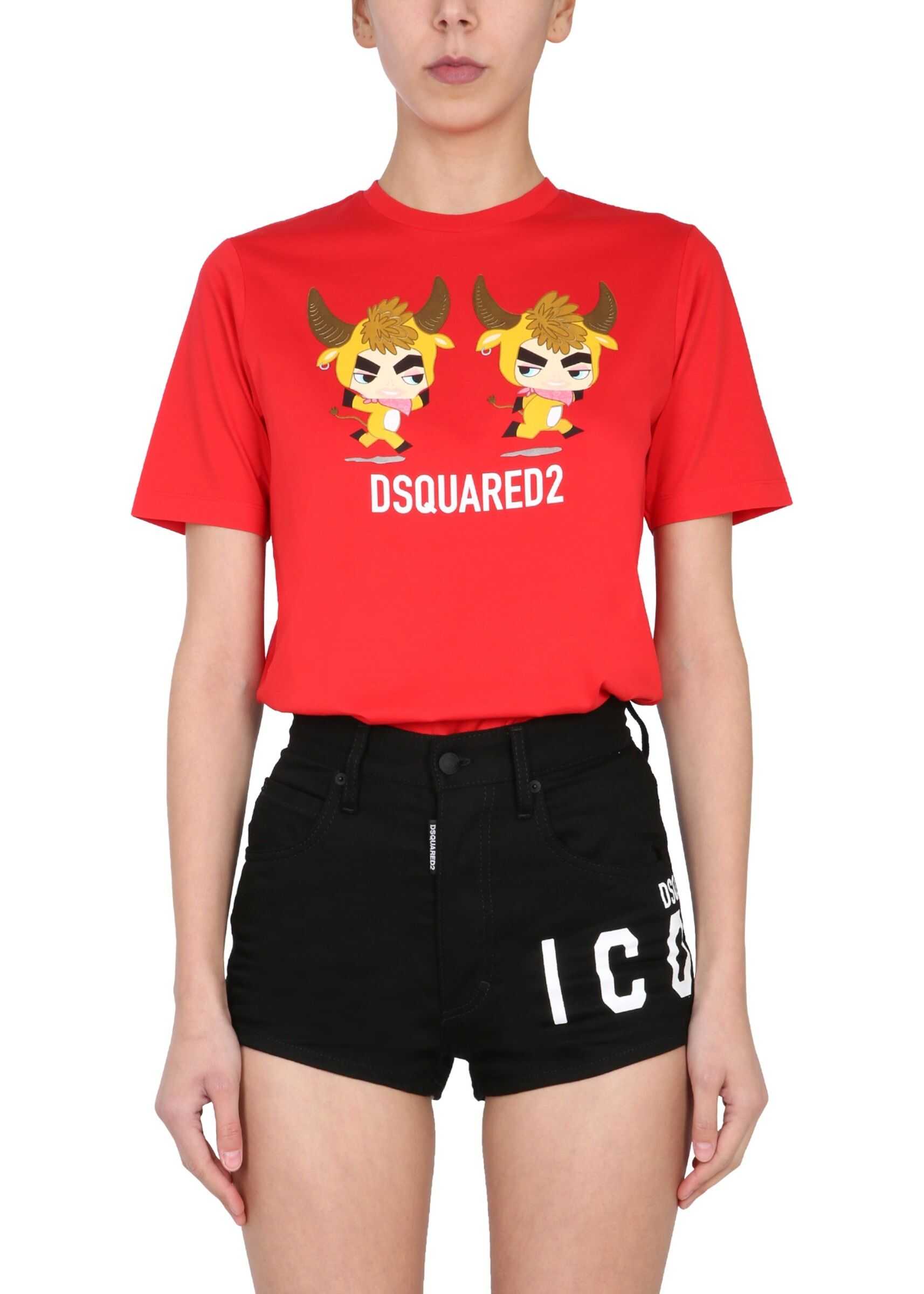 DSQUARED2 Crew Neck T-Shirt RED