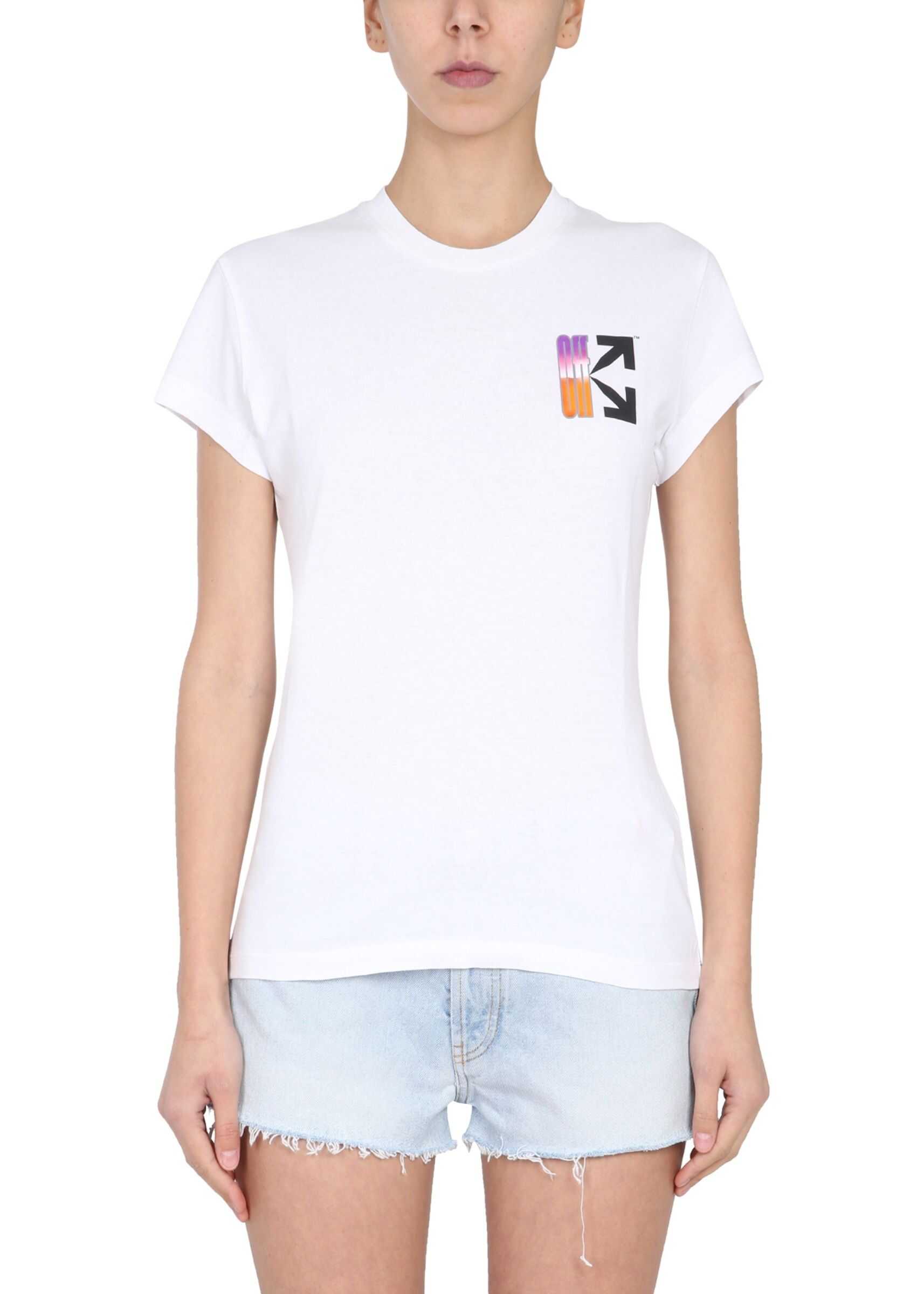 Off-White Crew Neck T-Shirt OWAA040_R21JER0010184 WHITE