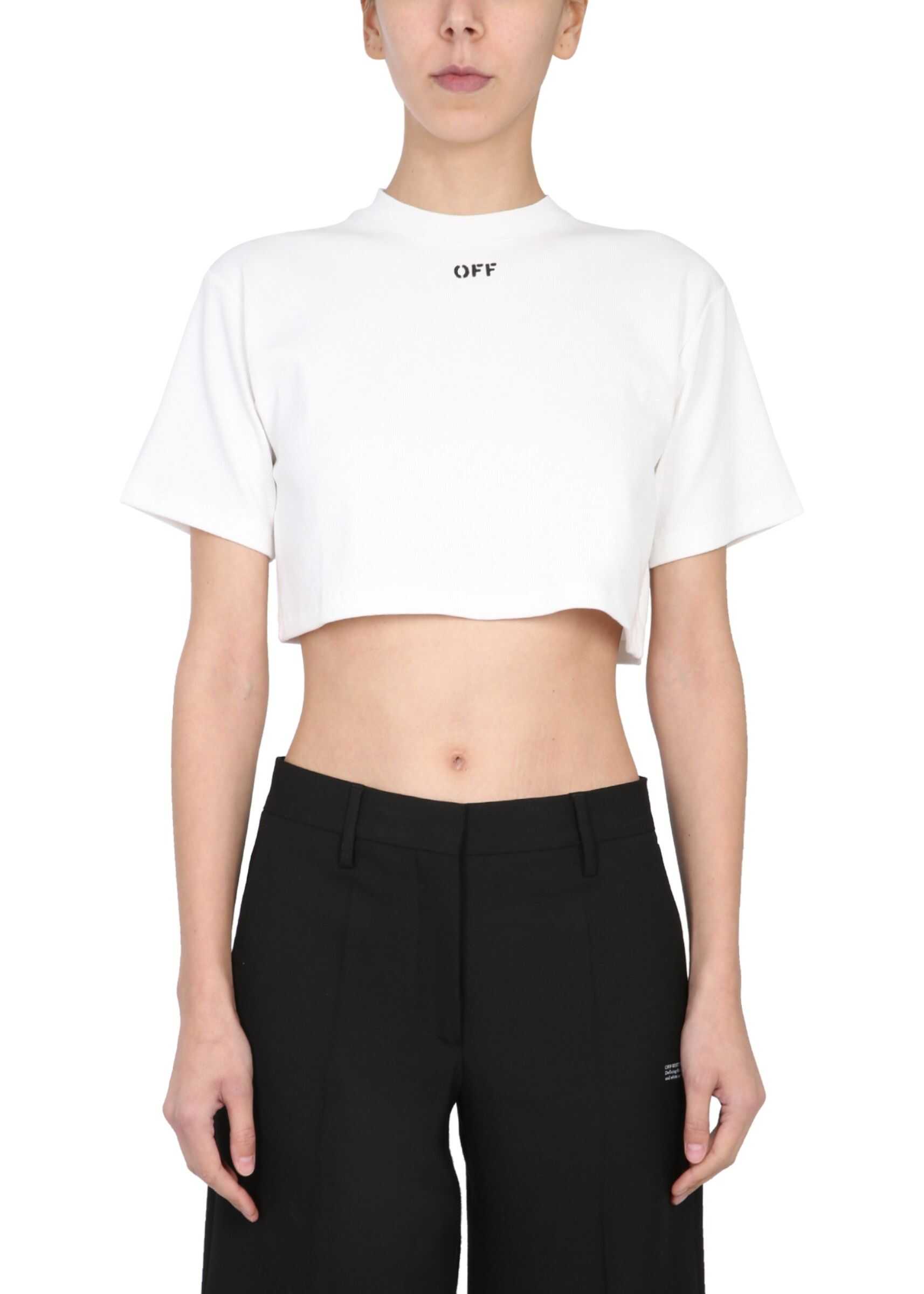 Off-White Cropped Top WHITE