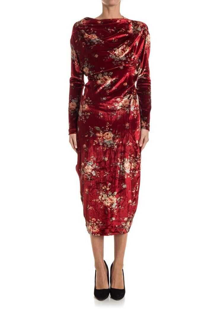 Vivienne Westwood Velvet Dress (Andreas Kronthaler Unisex Collection For Vivienne Westwood)* Red