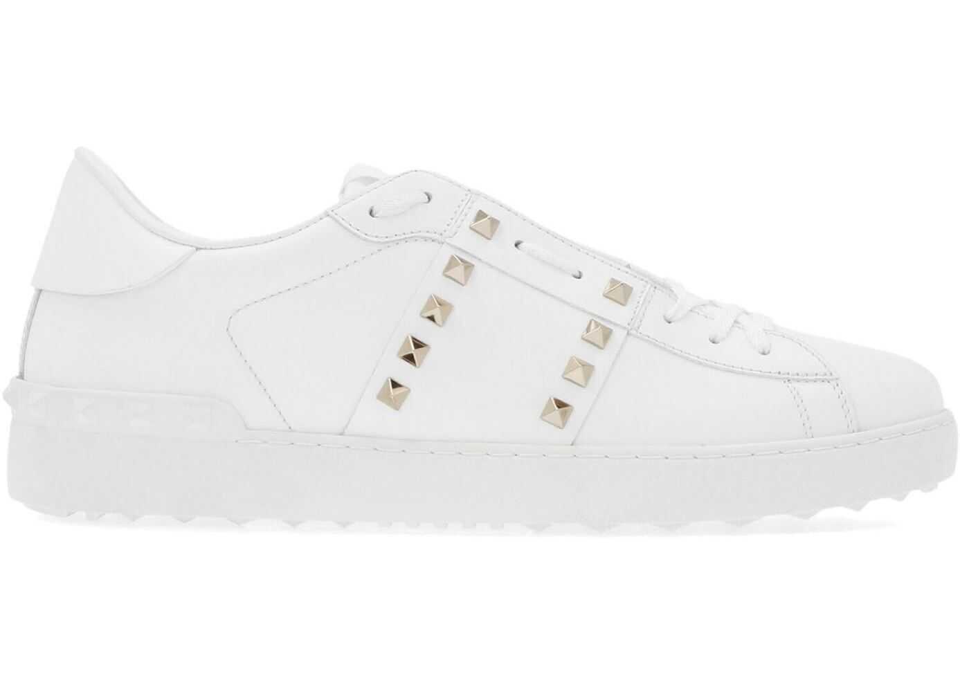 Valentino Garavani Rockstud Untitled Sneakers In White White