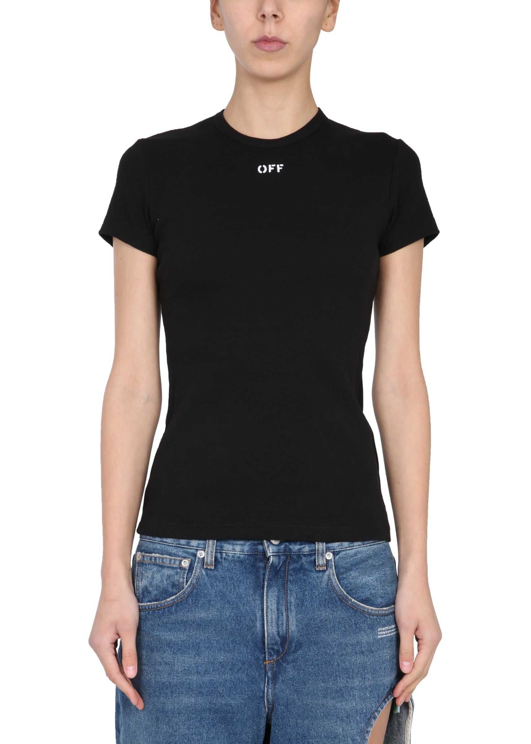 Off-White Crew Neck T-Shirt OWAA065_R21JER0011001 BLACK