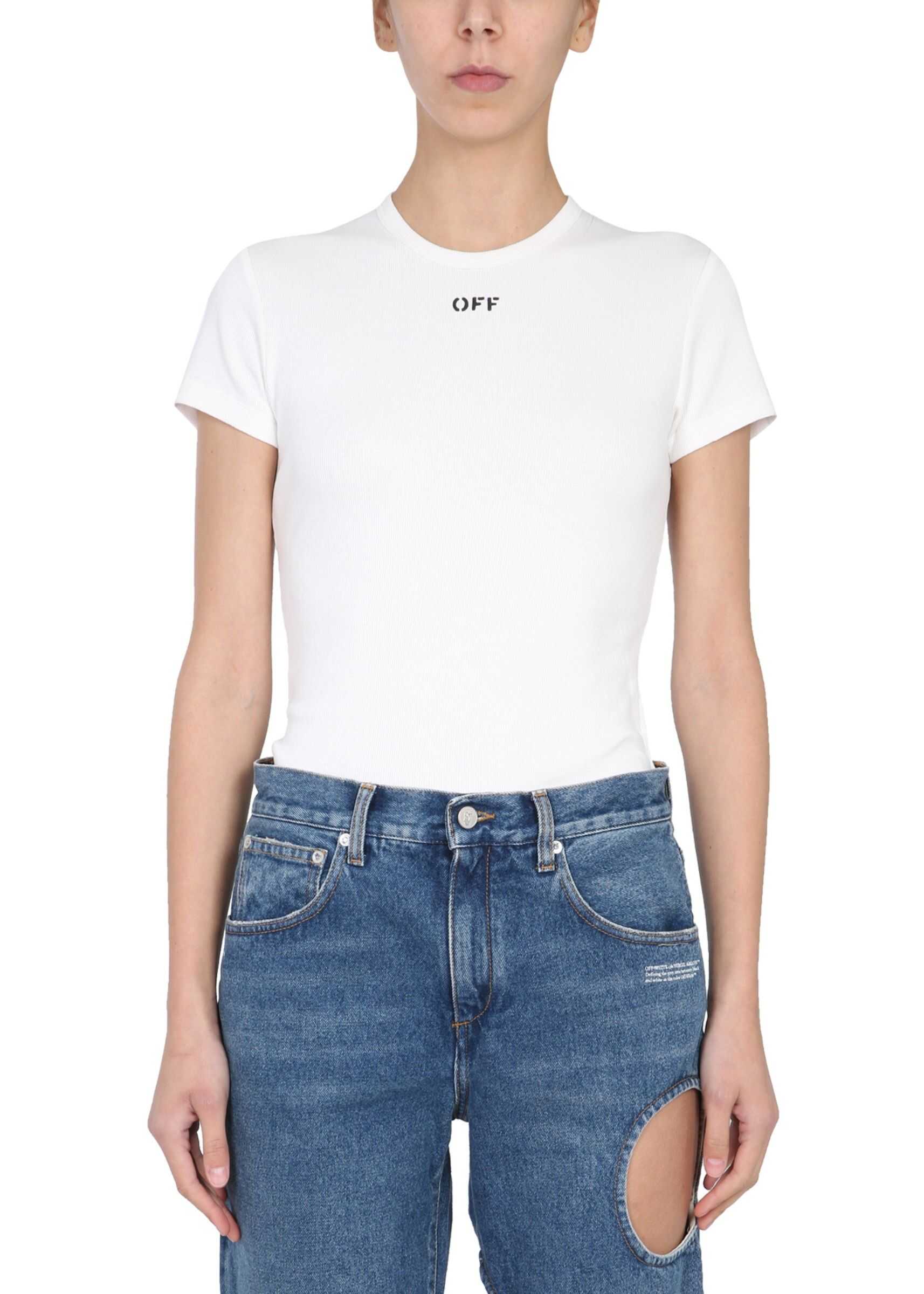 Off-White Crew Neck T-Shirt OWAA065_R21JER0010110 WHITE