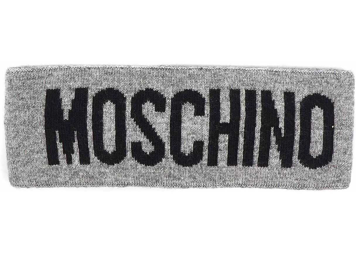 Moschino Headband with logo* Grey