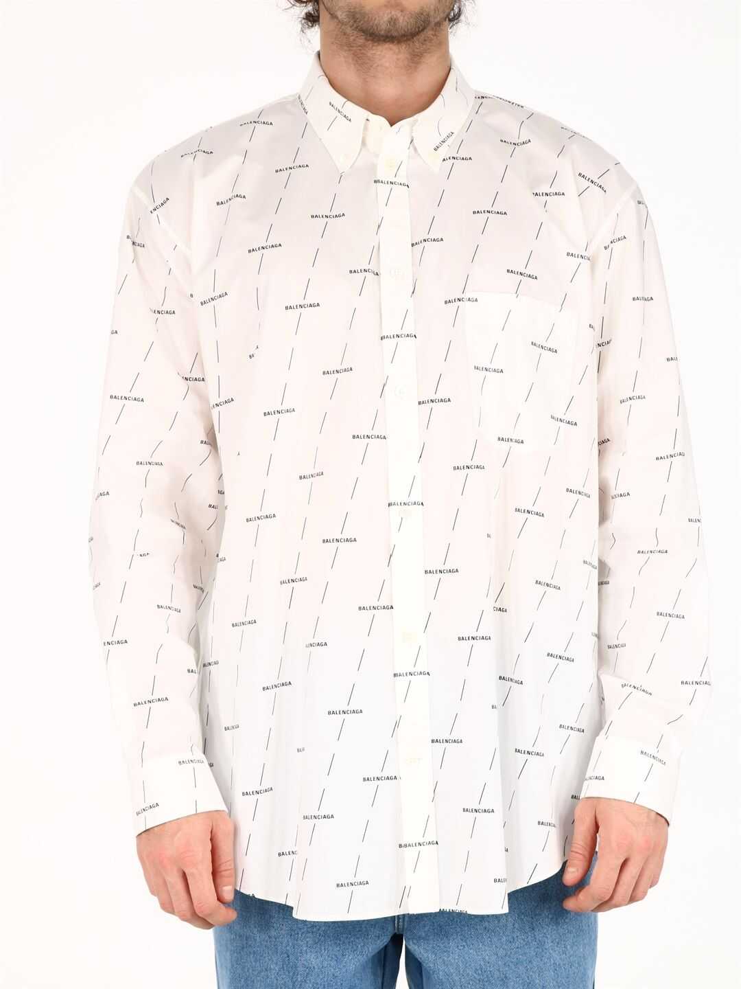 Balenciaga Logo Shirt 534333 TJLF3 White