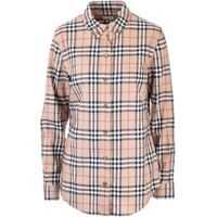Camasi casual Burberry Button Down Shirt With Vintage Check Print In Beige