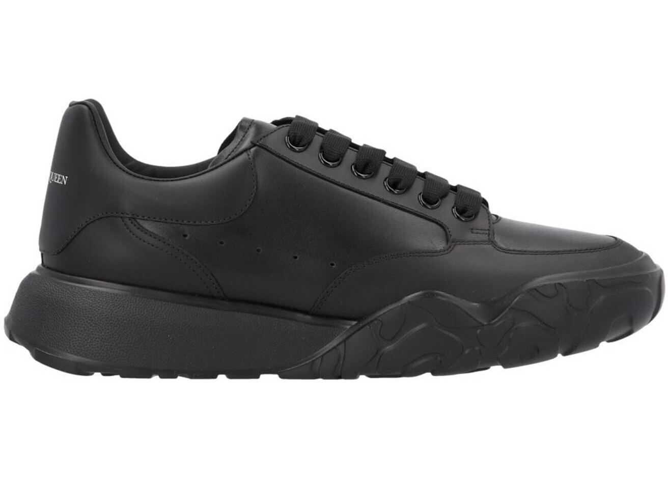 Oversize Court Sneakers In Black