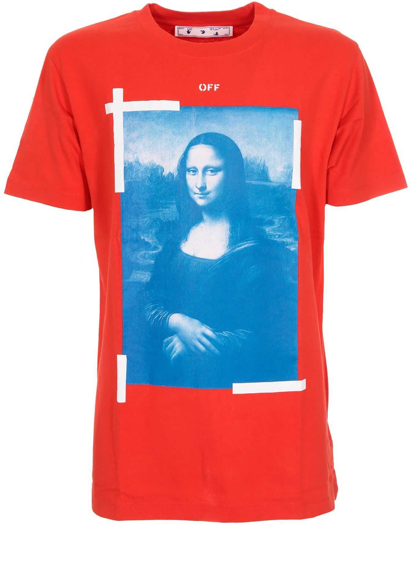 Off-White Blue Monnalisa T-Shirt In Red Red