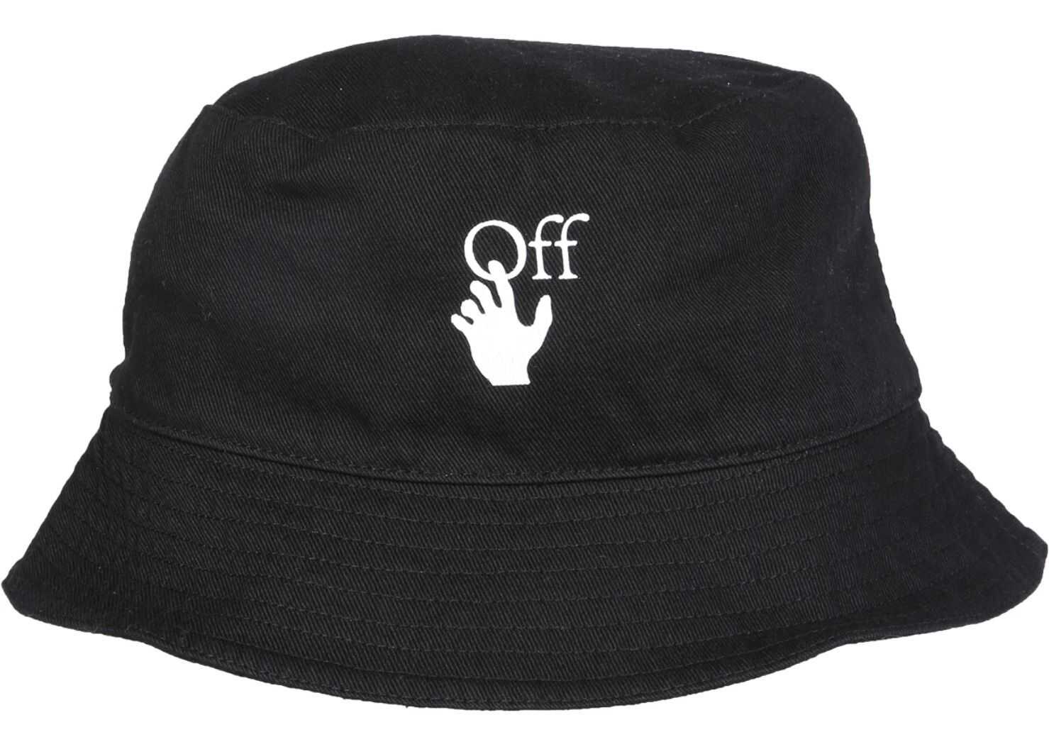 Off-White Bucket Hat With Logo Print BLACK