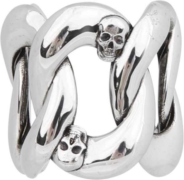 Alexander McQueen Chain And Skull Ring 651497_J160Y0446 SILVER