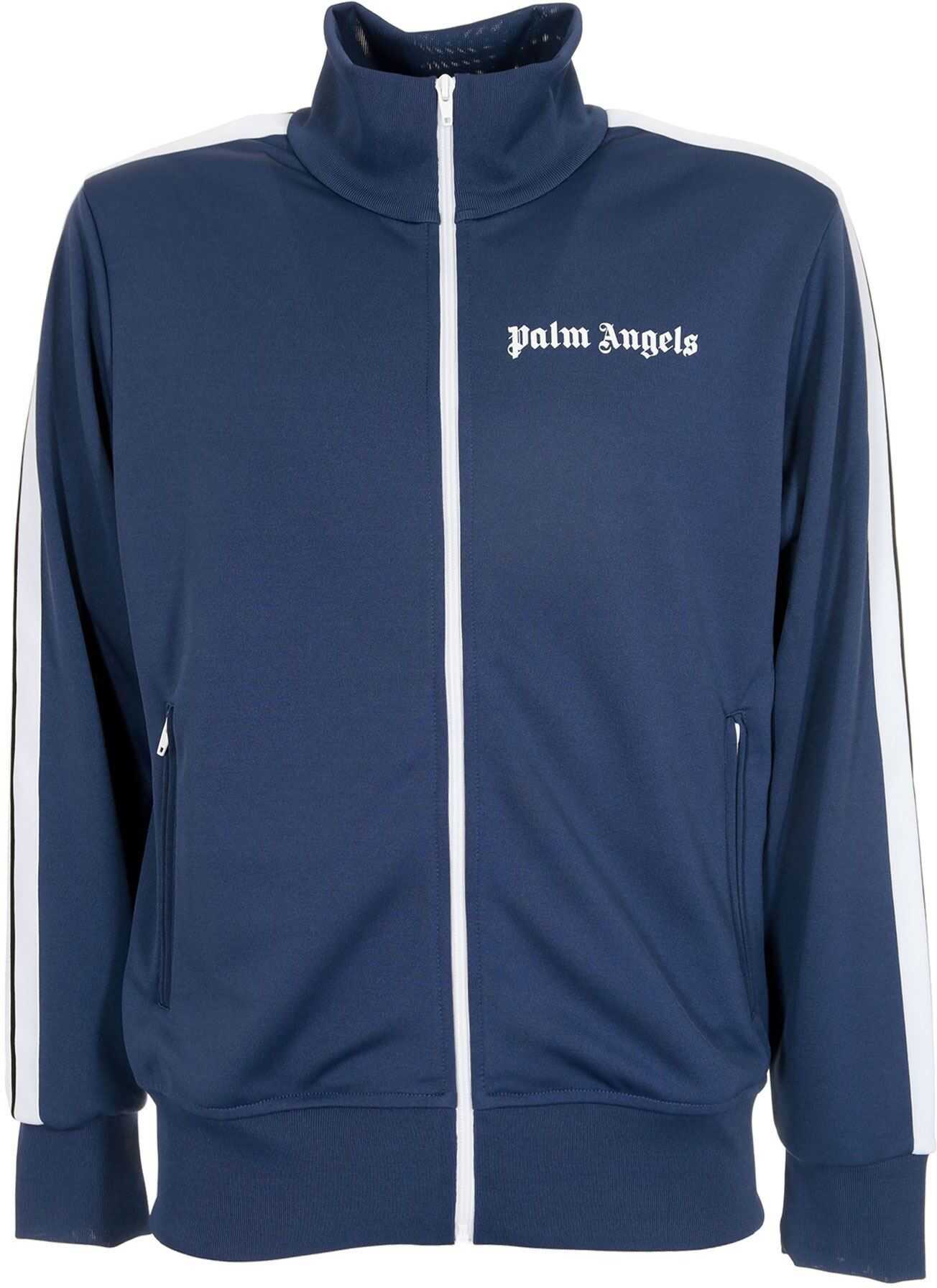 Palm Angels Classic Track Jacket In Blue Blue