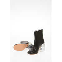 Botine MM6 11cm Tin Can Heel Buffeted Leather Ankle Boot Femei