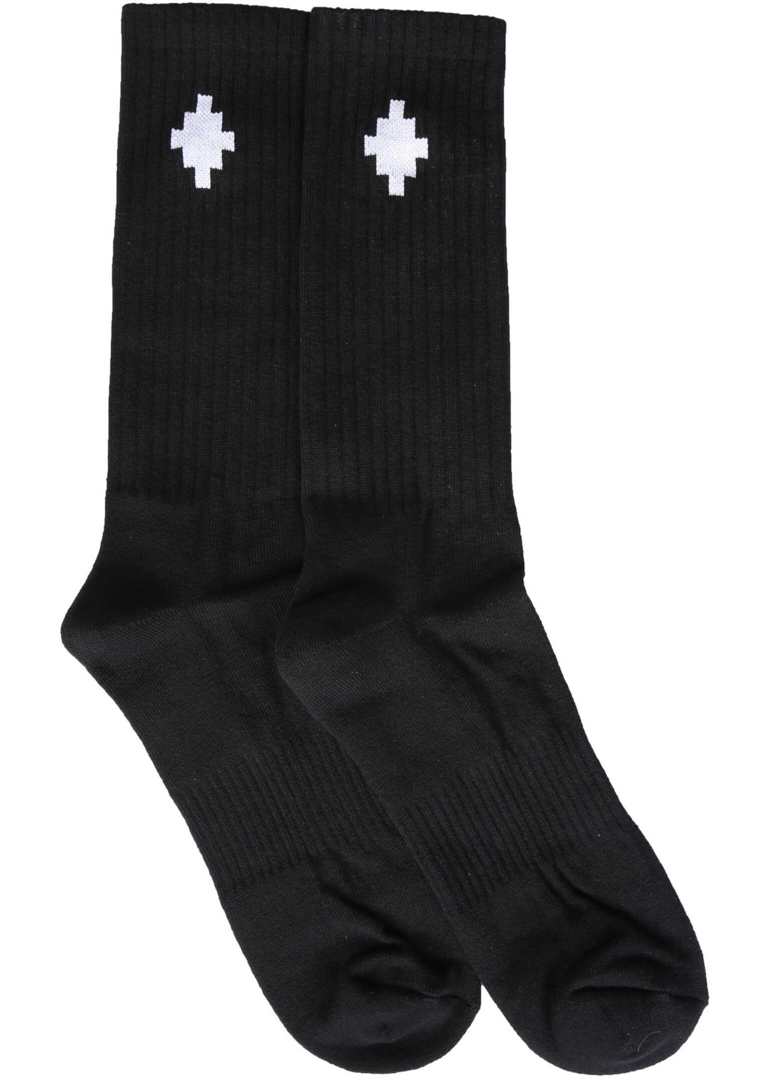 Marcelo Burlon Cross Sideway Socks BLACK