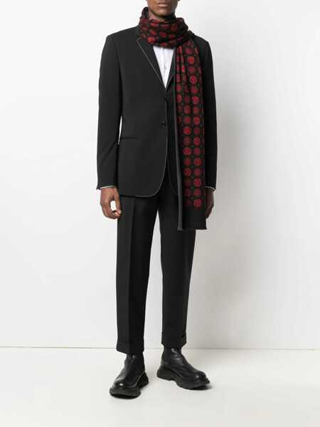 Esarfe Alexander McQueen Scarf With Jacquard Pattern BLACK Barbati (BM 8139127) 2