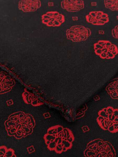 Esarfe Alexander McQueen Scarf With Jacquard Pattern BLACK Barbati (BM 8139127) 3