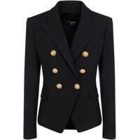 Sacouri office Logo Button Blazer In Black Femei