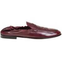 Mocasini Dolce & Gabbana Embroidered Loafers In Burgundy