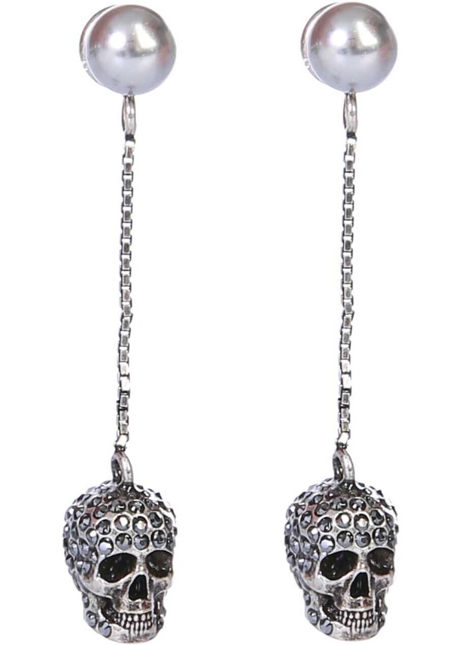 Alexander McQueen Skull Earrings 582698_J160Y1338 SILVER