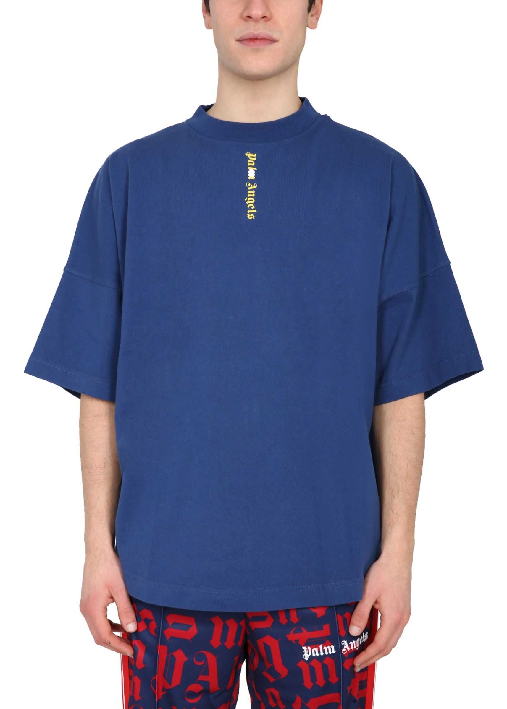 Palm Angels Crew Neck T-Shirt BLUE