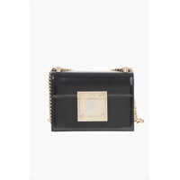 Genti de umar Brushed Leather DIAMANTE Mini Bag with Shoulder Chain Femei