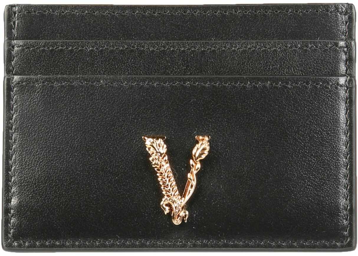 Versace Card Holder With Virtus Logo BLACK